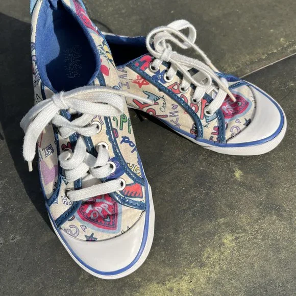 Coach Shoes Coach Barrett Poppy Sneakers Size 55b Royal Blue